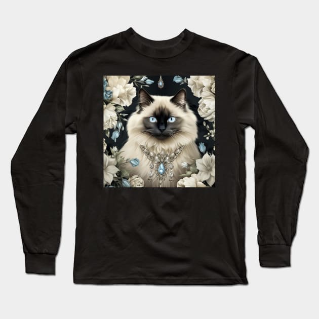 Birman Art Long Sleeve T-Shirt by Enchanted Reverie